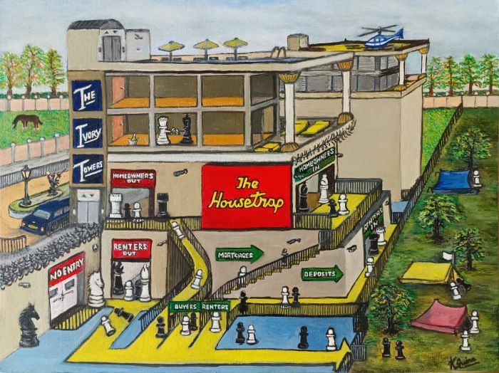 The Housetrap — oil on canvas by Kevin Quinn